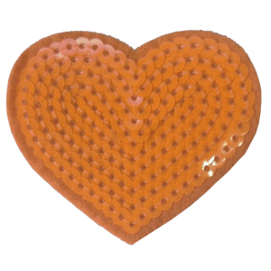 Embleem Nr. 757 Hart Glitter Oranje