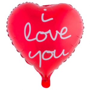 I Love You Hart Folieballon 52 x 46cm