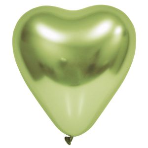 Latex Ballonnen Chrome Hart Lichtgroen 30 cm