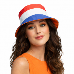 Nederland bucket hat – rood wit blauw vissershoedje voor Koningsdag
