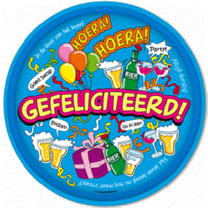 Dienblad Gefeliciteerd