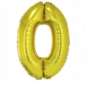Folieballon Goud 102 cm Cijfer 0