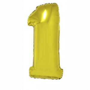 Folieballon Goud 102 cm Cijfer 1