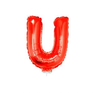 Folieballon Rood Letter U, 40 cm