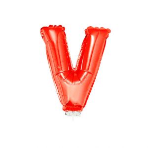 Folieballon Rood Letter V, 40 cm