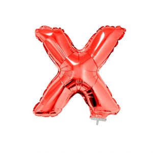 Folieballon Rood Letter X, 40 cm