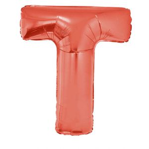 Folieballon Rood Letter T 102 cm