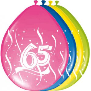 Ballonnen 65 jaar (8 stuks)