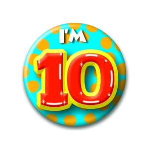 Button klein 10 jaar