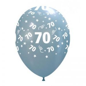 10 Ballonnen met opdruk cijfer 70