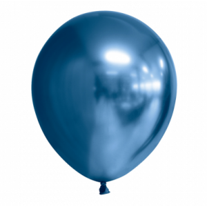 Latex ballonnen Chrome Blauw 13 cm 
