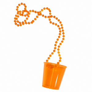 Neon Oranje Ketting met Shotglas