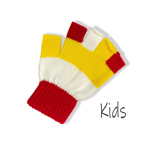 vingerloze Handschoenen Rood/Wit/Geel Kids