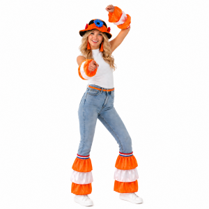 oranje arm en been ruffle set kopen
