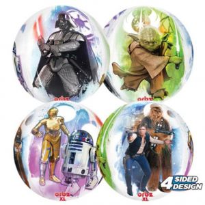 Orbz Folieballon Star Wars 38 cm met Darth Vader, Yoda, Han Solo en Chewbacca