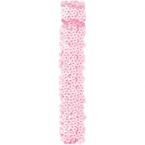 Haarbandje met pailletten Licht Roze