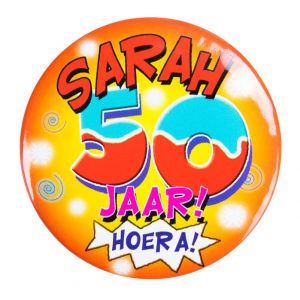 Button klein Sarah 50 jaar