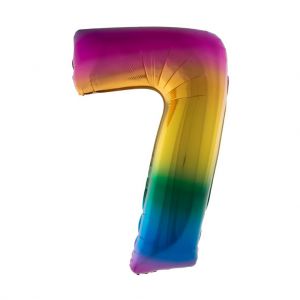Folieballon Regenboog cijfer 7
