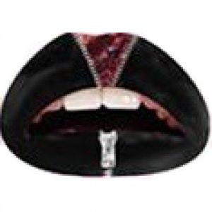 Lip Stikker Zwart Rits