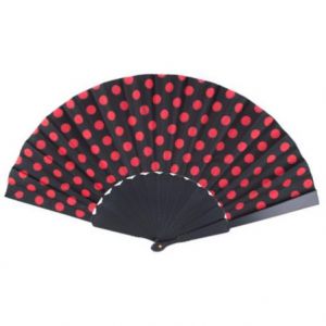 Waaier Rood Polka Dots