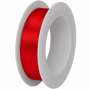 Rood satijnlint 1,5 cm breed op rol 3 meter
