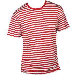 Dorus shirt gestreept Rood Wit Korte Mouw