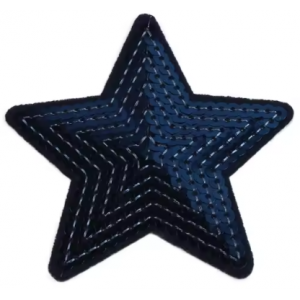 Embleem Nr. 741 Ster Glitter Donkerblauw