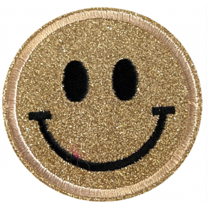 Embleem Nr. 602 Smiley Glitter Champagne