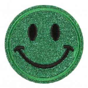 Embleem Nr. 607 Smiley Glitter Groen