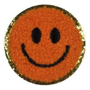 Embleem Nr. 728 Smiley Badstof Oranje
