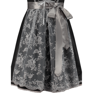 Oktoberfest Kanten Schort Star Collection Zilvergrijs XL