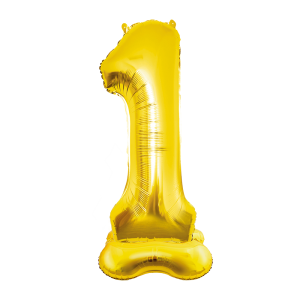 staande gouden folieballon cijfer 1 150 cm kopen