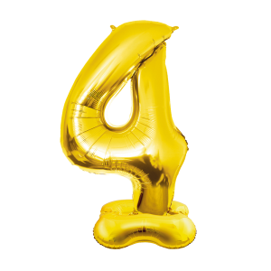 staande gouden folieballon cijfer 4 150 cm kopen