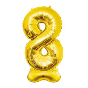 staande gouden folieballon cijfer 7 150 cm kopen
