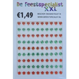 Kruikenstad Groen Oranje Gezicht Plak Diamantjes