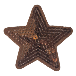 Embleem Nr. 744 Ster Glitter Bruin