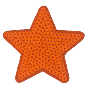 Embleem Nr. 748 Ster Glitter Oranje