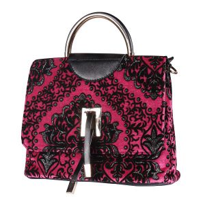 Tasje deluxe Jacky roze/zilver