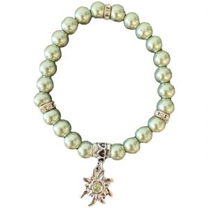 Oktoberfest Parel Armband Wit Edelweiss