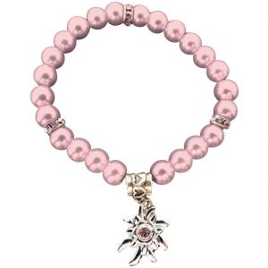 Oktoberfest Parel Armband Wit Edelweiss