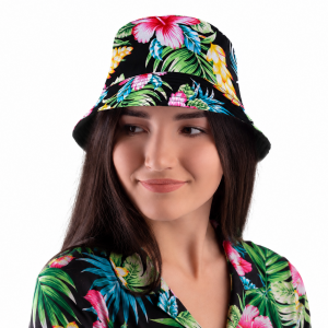 Vissershoedje Tropical Zwart