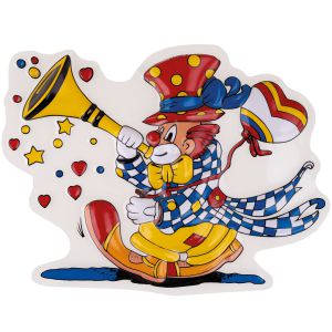 Wandplaat Clown met Toeter