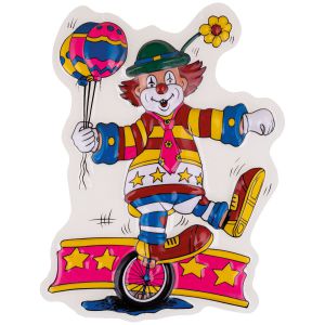Wandplaat Clown met Ballontros