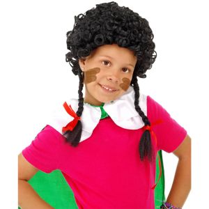 Pruik Piet met vlechtjes Kinderen