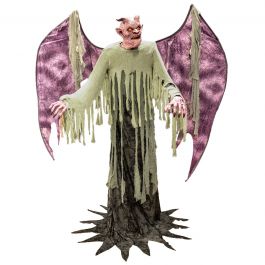 Halloween pop spook met licht en geluid - wit - 90x50x15 cm